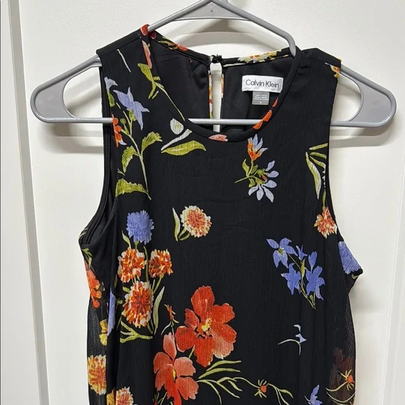 Calvin Klein Floral Black Dress - Picture 2 of 4